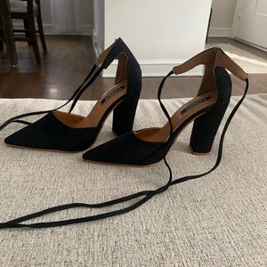 Strappy Black Heels